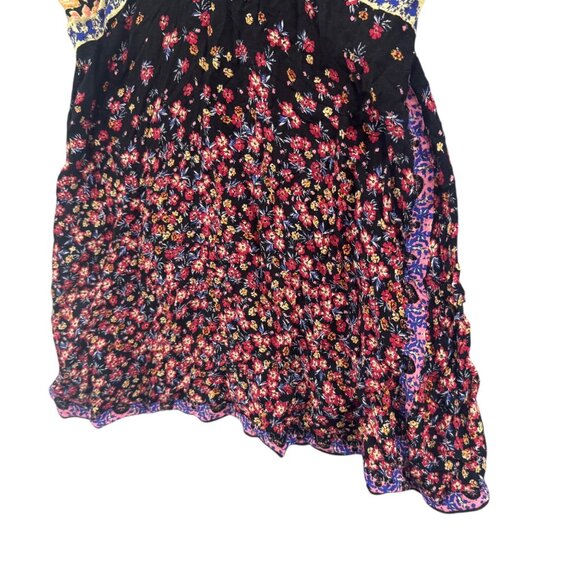 Intimately Free People East Willow Trapeze Slip Dress Black Combo Floral Size XS - Picture 12 of 12